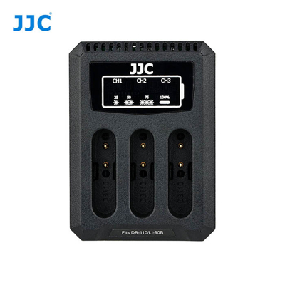 JJC Canon DCH DB110 USB Dual BatteryCharger (voor Ricoh DB 110/ Olympus)