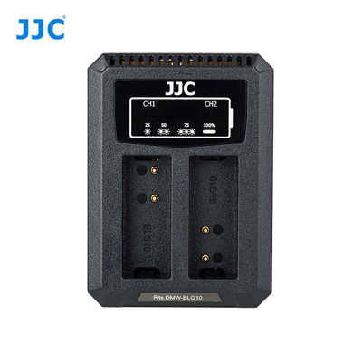 JJC Panasonic DCH BLG10 USB Dual Battery Charger (DMW BLG10/DMW BLE9, Leica BP...