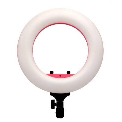 Caruba Round Vlogger 12 inch LED Set met Tas   Roze