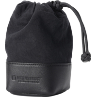 Artisan & Artist  ACAM-LP140  Fabric and Leather Lens Pouch (M) Black (M - černá)