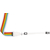 Polaroid Camera Strap Flat Rainbow White (Bílá)