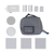 F Stop Filter Case (Grey) Black Zipper