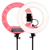 Caruba Round Vlogger 18 inch LED Set PRO met Tas   Roze
