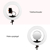 Caruba Round Vlogger 18 inch LED Set Economy met Tas   Zwart