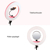 Caruba Round Vlogger 18 inch LED Set Economy met Tas   Roze